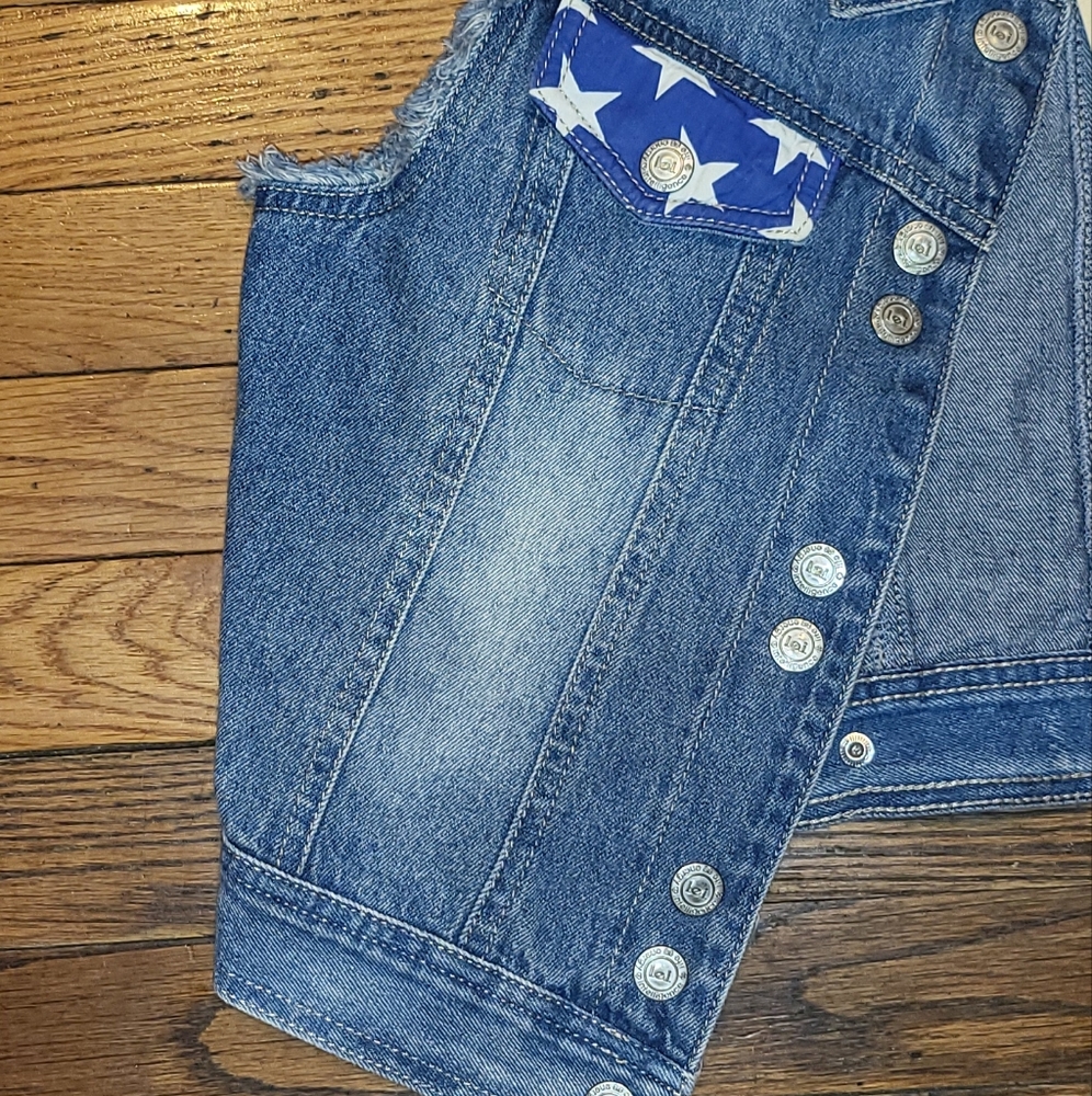 Flag Jean Vest - Picture 3 of 4